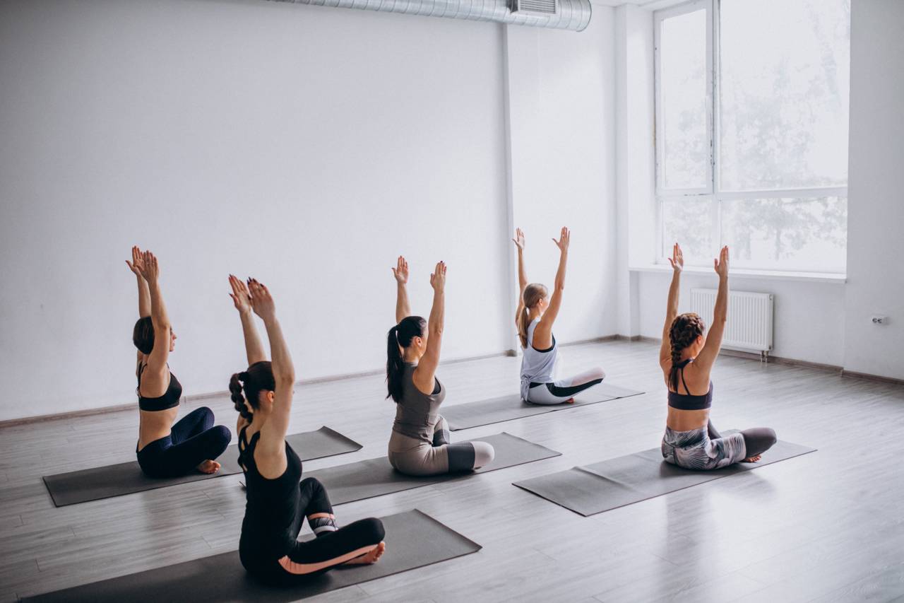 Yoga Group Classes Inside Gym